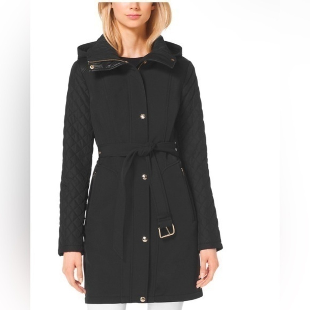 Michael Kors black Diamond-Quilted Jacket